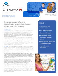 Evergreen Packaging, Konica-Minolta, environment, LA Office Solutions
