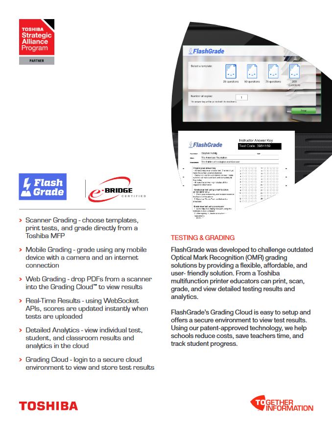 FlashGrade, Industry Solutions, Vertical Markets, Toshiba, LA Office Solutions