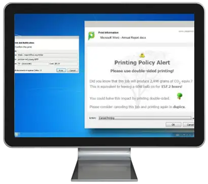 Papercut, Print Policy Alert, LA Office Solutions