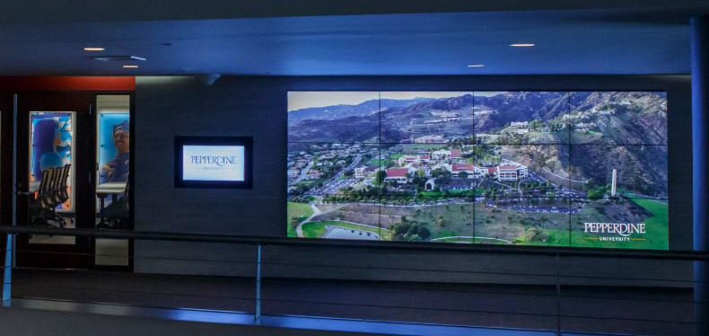 Pepperdine, Video Wall, Digital Signage, Toshiba, LA Office Solutions