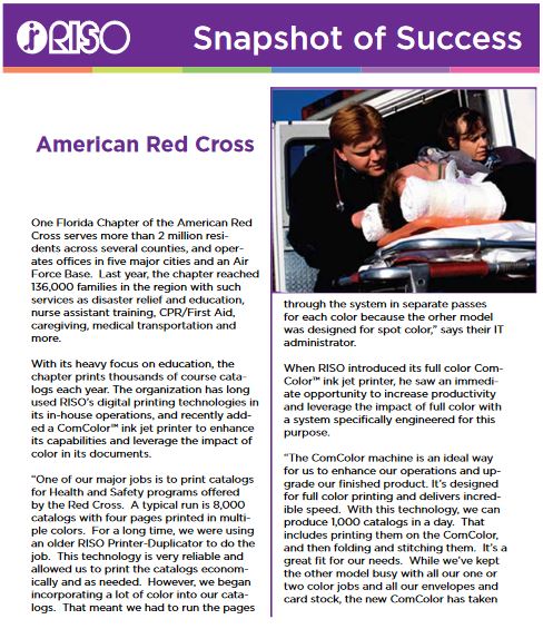Riso, American Red Cross, LA Office Solutions