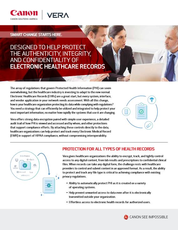 EMR, Canon, Electronic Medical Records, vera, LA Office Solutions