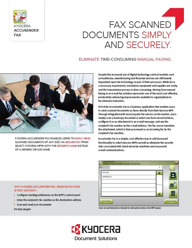 Kyocera, Software, Capture, Distribution, Accusender Fax, LA Office Solutions