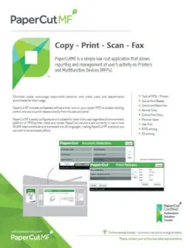 Papercut, Mf, Ecoprintq, LA Office Solutions